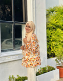 Yezwe yellow print top and white pants outfit perfect for sunny days and casual outings