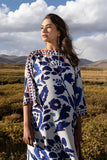 Yezwe Blue & White Floral Printed Co-Ord Set – Breathable Premium Fabric showcased in a scenic outdoor setting