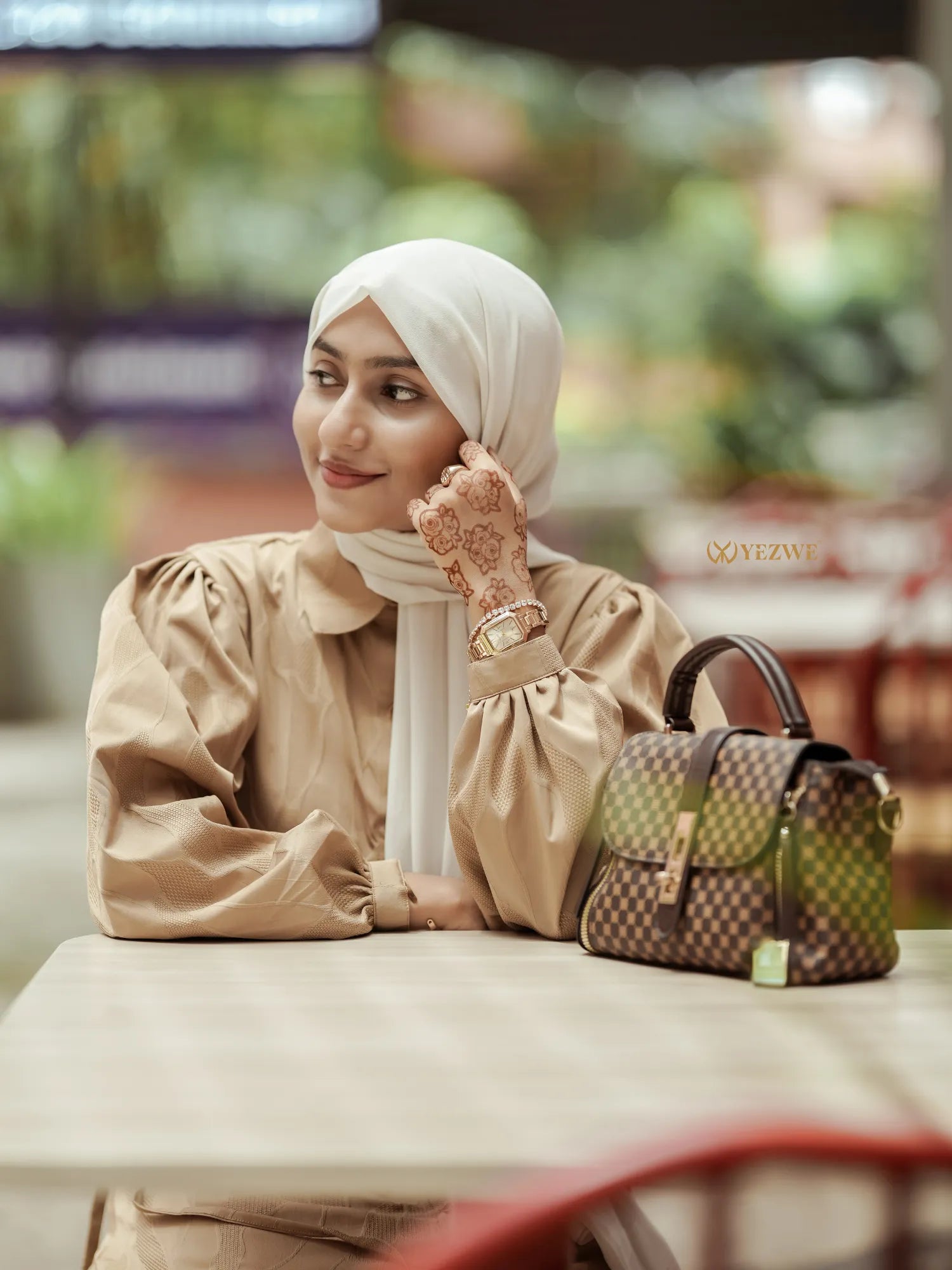 Fashionable brown textured maxi dress by Yezwe, perfect for casual outings and events