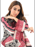 YEZWE stylish Co-Ord Set featuring patterned maroon and black top with matching bottoms