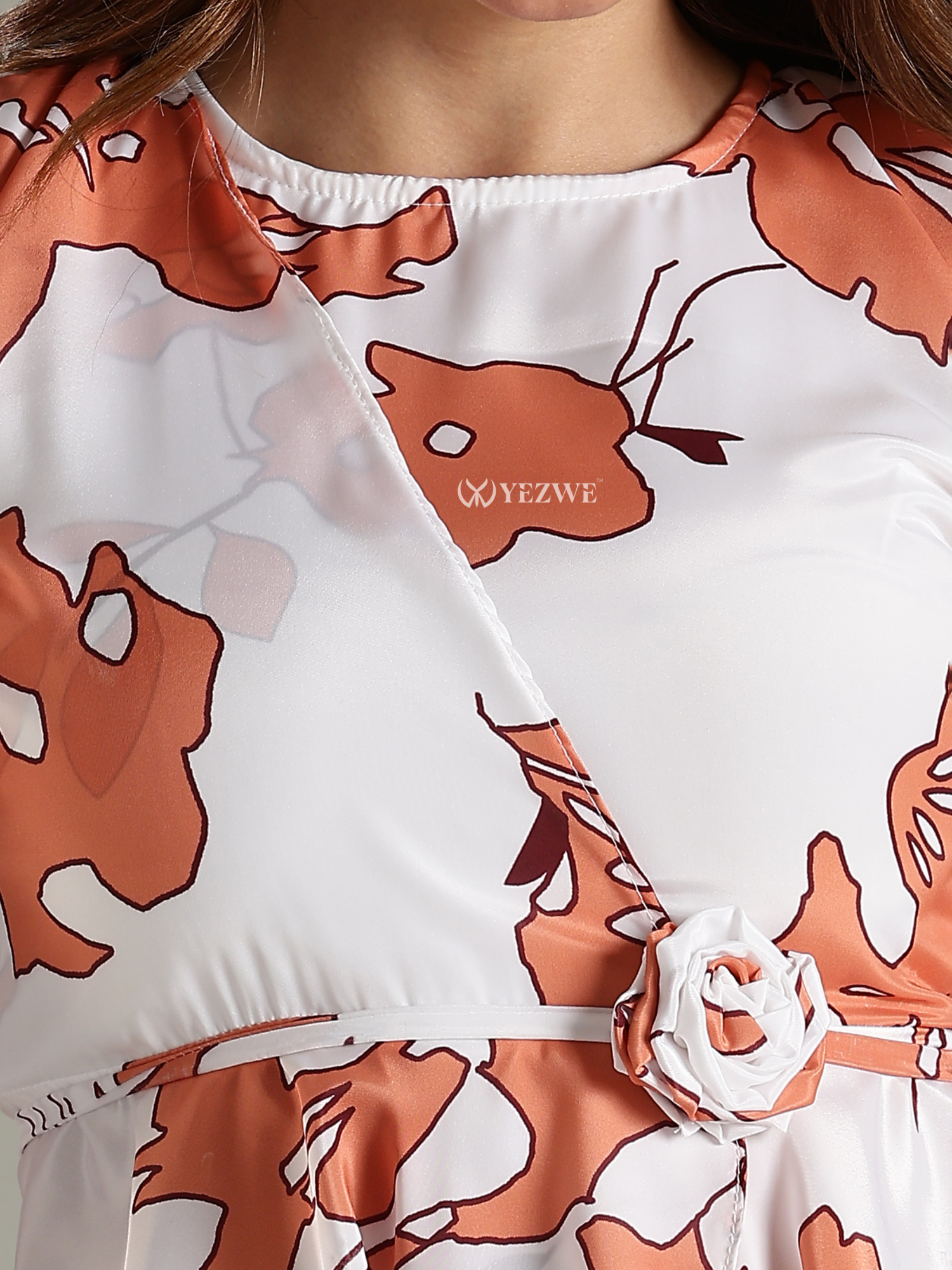 Yezwe Modest Co-ord Set in Floral Design with Elegant Detailing and Comfortable Fit