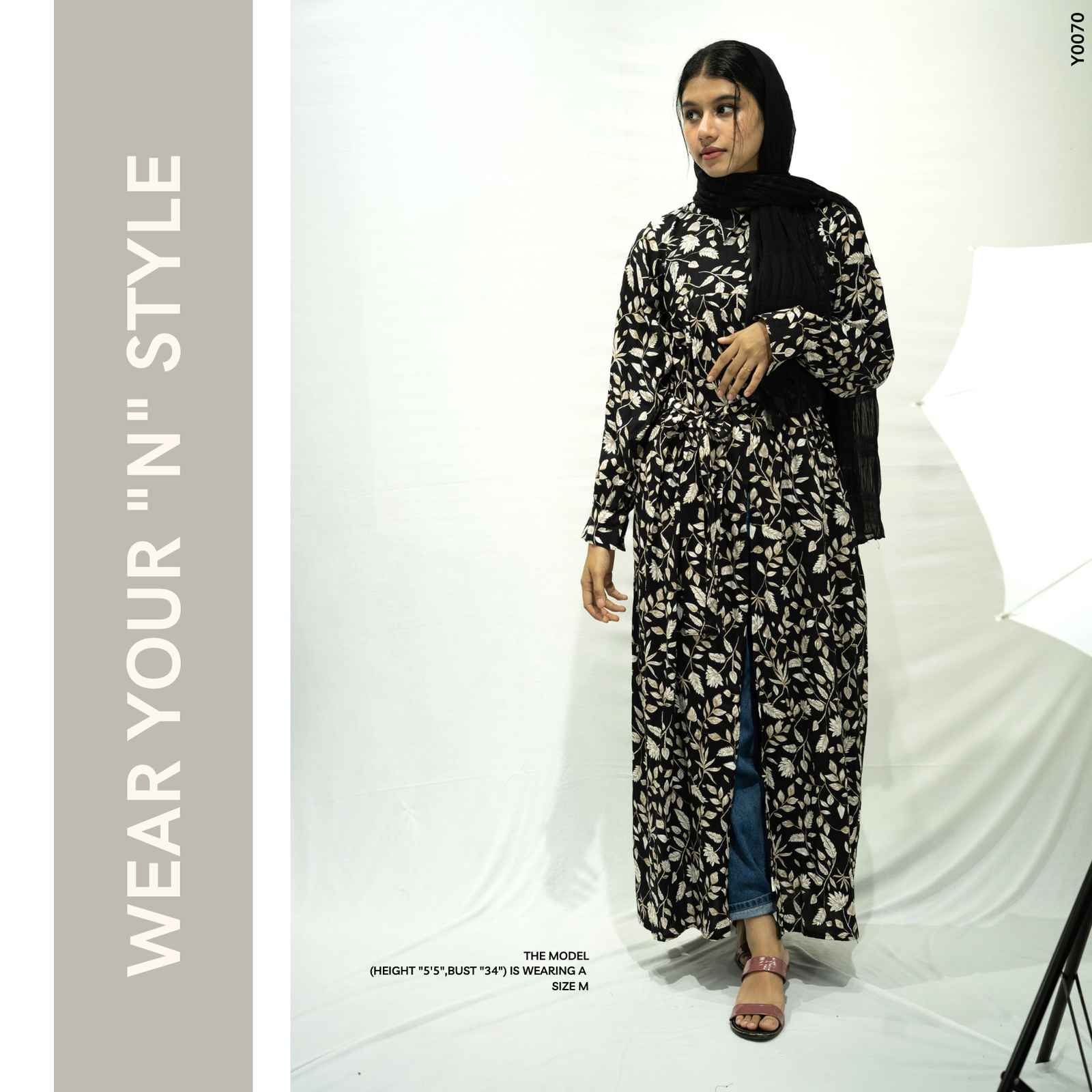 Yezwe modest floral maxi dress featuring long sleeves and a comfortable fit for elegant occasions