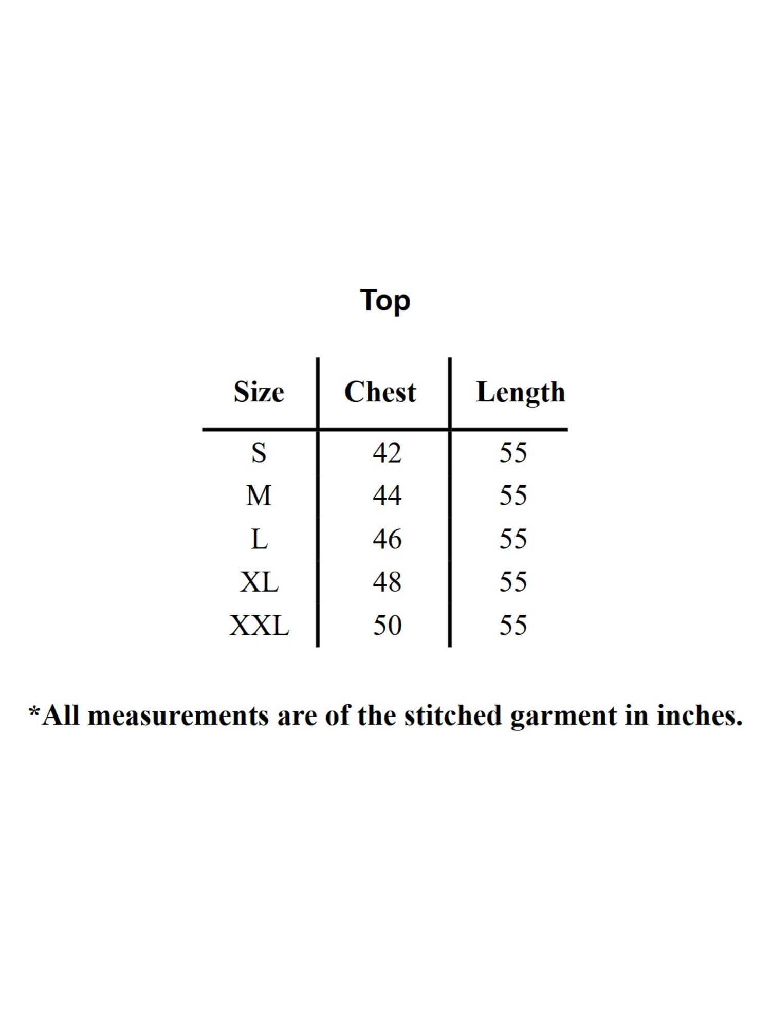 YEZWE Modest Jalabiya Maxi Dress Size Chart with Chest and Length Measurements