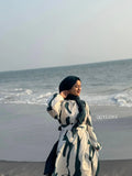 Modest ocean wave maxi dress by YEZWE featuring a flowing design perfect for beach outings