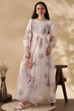 YEZWE Floral Maxi Dress with Sheer Overlay, a perfect modest party dress for women