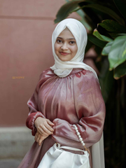 Elegant Yezwe modest wear maxi dress in soft hues, perfect for stylish and modest occasions
