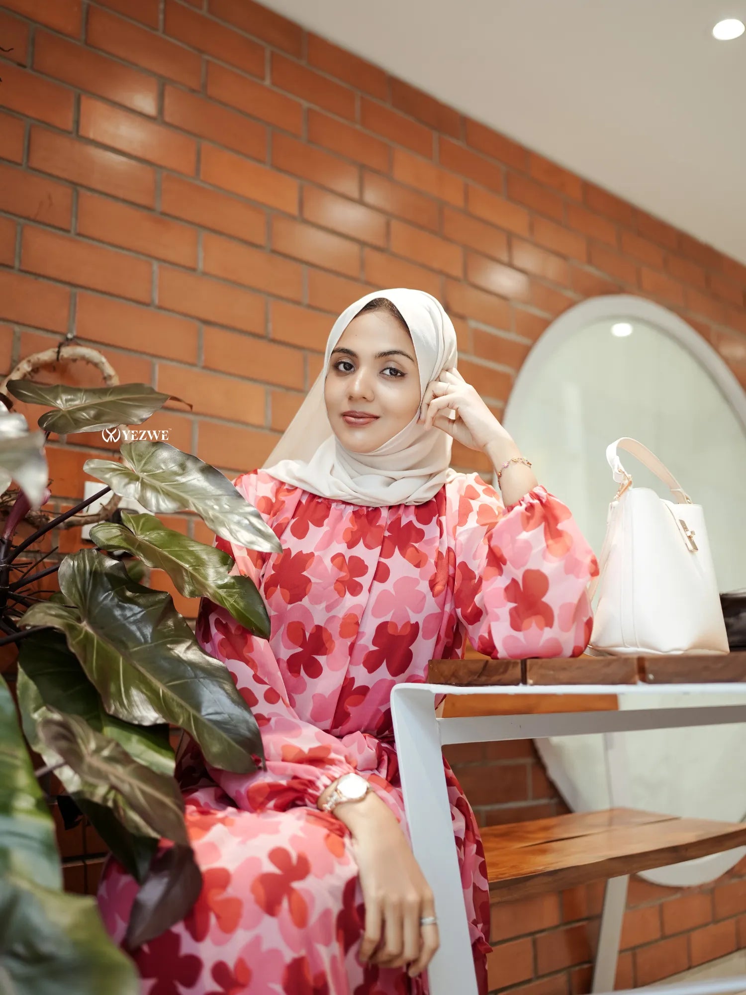Yezwe rose floral maxi dress featuring vibrant pink and red flower patterns for a stylish summer look